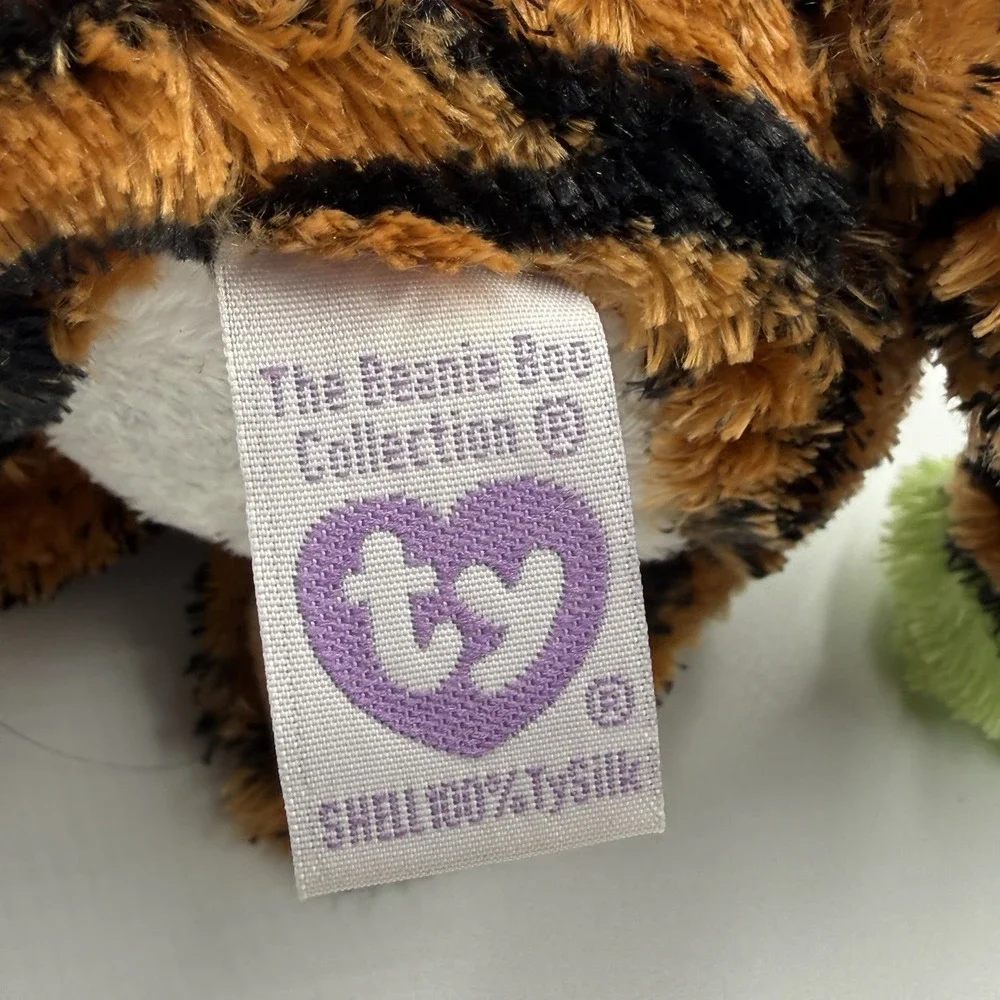 Ty Beanie Boos Tiggy Tiger‎ Plush 2010 Early Release Big Green Eyes